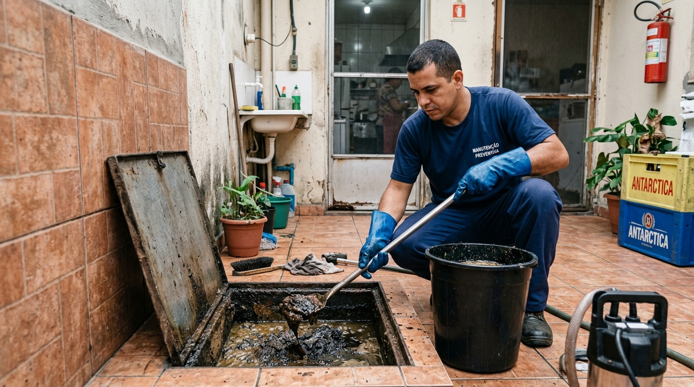 Limpeza de Caixa de Gordura em Campo Grande-MS
